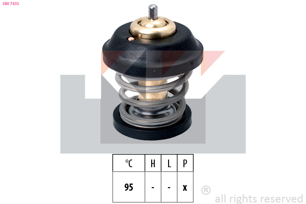 Termostat chladenia KW